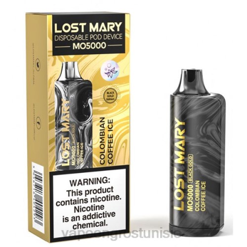 Cigarette Electronique Grossiste - glace au café colombien NHPL344 LOST MARY MO5000 or noir 10ml