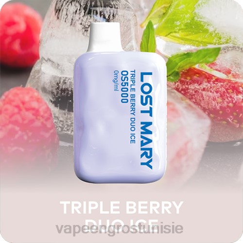Cigarette Electronique Grossiste - glace duo triple baies NHPL504 LOST MARY OS5000 0 mg/ml