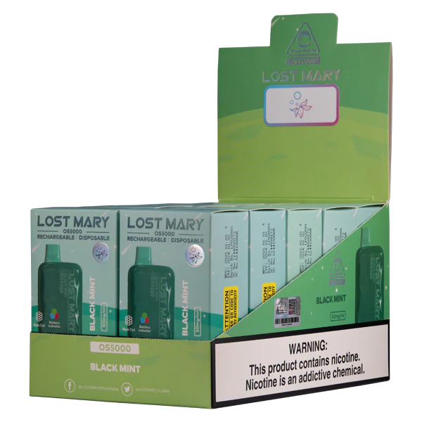 Cigarette Électronique Prix Tunisie - menthe noire NHPL106 LOST MARY OS5000