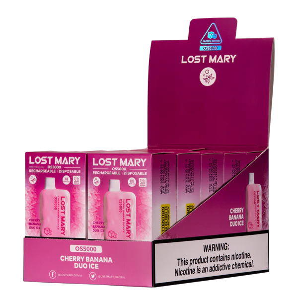 Cigarette Électronique Tunisie - glace duo banane cerise NHPL108 LOST MARY OS5000