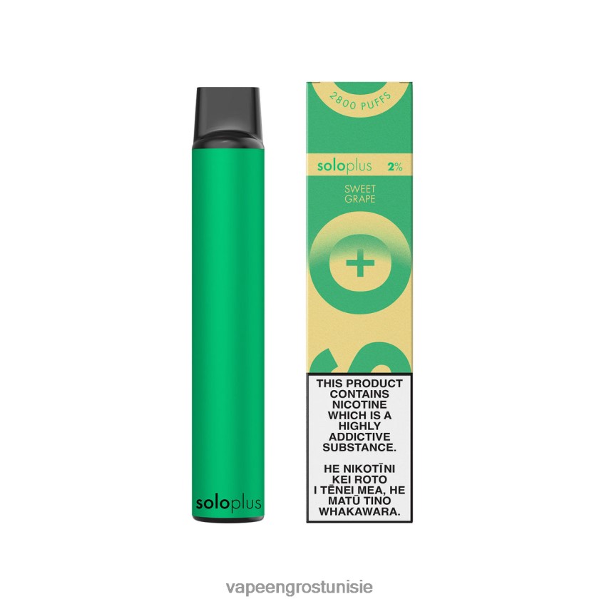 Cigarette Électronique Jetable Tunisie - Solo Plus collection paradis de vape jetable raisin doux RXDR4D40