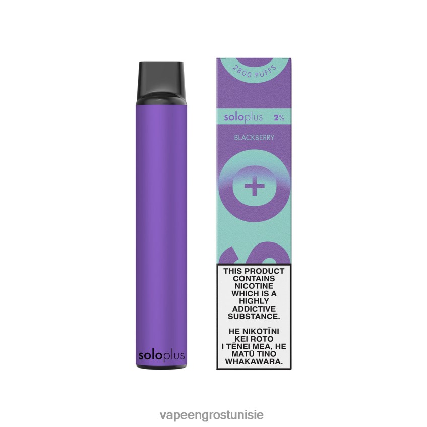 Cigarette Électronique Tunisie - Solo Plus collection paradis de vape jetable mûre RXDR4D38