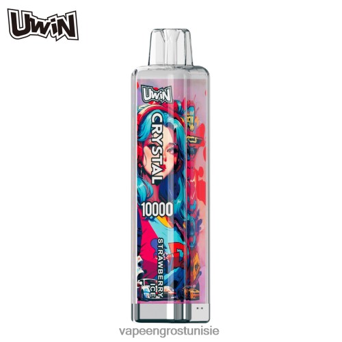 Cigarette Electronique Grossiste - UWIN CRYSTAL 10000 vapes jetables glace à la fraise ZP24RX9
