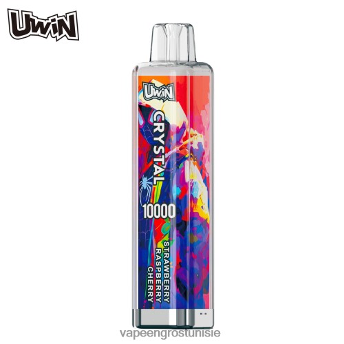 Vape En Gros Tunisie - UWIN CRYSTAL 10000 vapes jetables fraise framboise cerise ZP24RX7