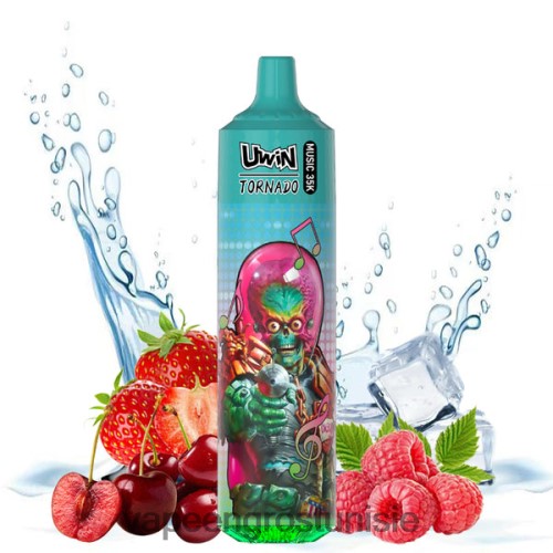 glace à la fraise, à la framboise et à la cerise