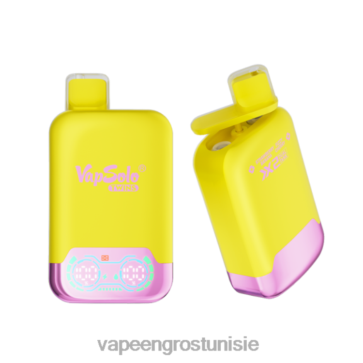 Cigarette Électronique Prix Tunisie - Vapsolo TWINS vape jetable fraise, banane et cerise pétillante 6N6RB126