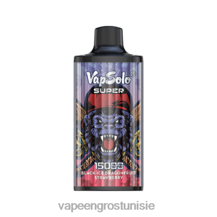 Cigarette Électronique Jetable - Vapsolo SUPER vape jetable fraise-drangofruit glace noire 6N6RB107
